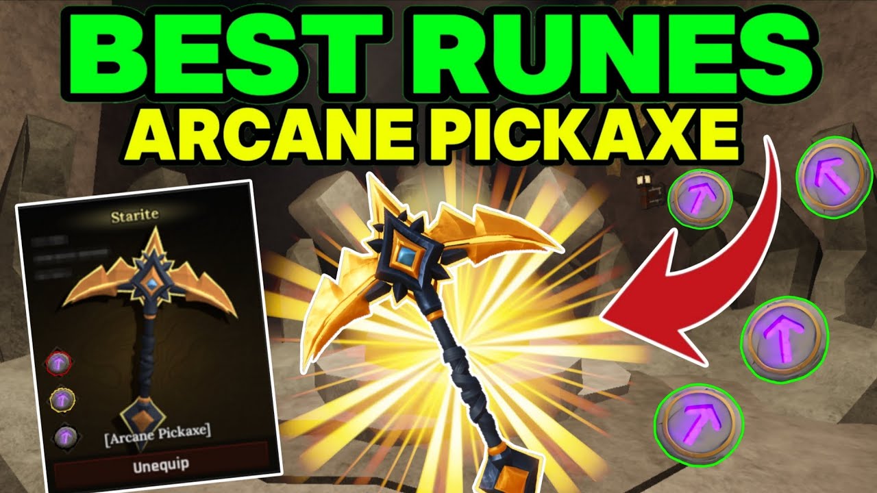 The Best Runes For The Arcane Pickaxe In The Forge In Roblox !! - YouTube