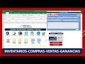 CONTROL DE INVENTARIO - COMPRAS - VENTAS - GANANCIAS - Sistema  Inventarios-Kardex-STOCK - en Excel