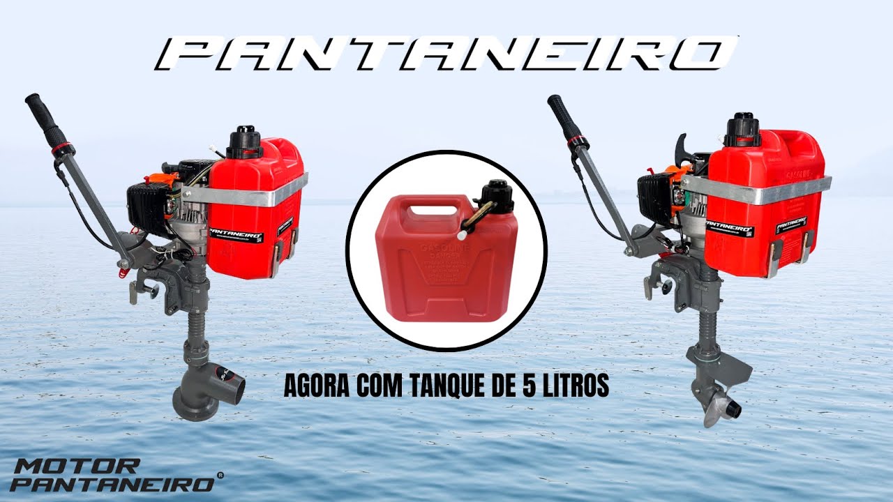 199 - Motor Pantaneiro para caiaque com tanque 5L Jet Turbo e Jet Hélice