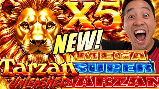 ★NEW SLOT!★ TARZAN IS BACK!!! X5 GOLD LIONS! TARZAN UNLEASHED Slot Machine (ARISTOCRAT GAMING) screenshot 3