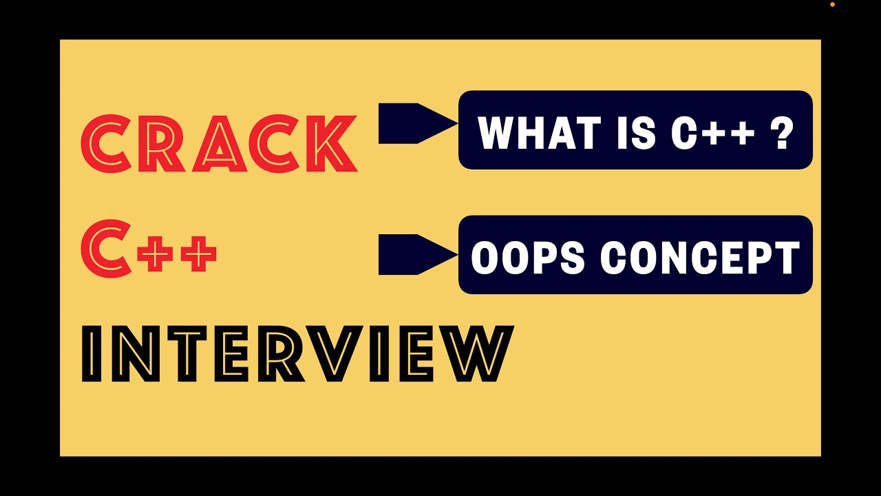 CPP001 : C++ Interview - Part 1 | What is C++ ? | Object Oriented ...