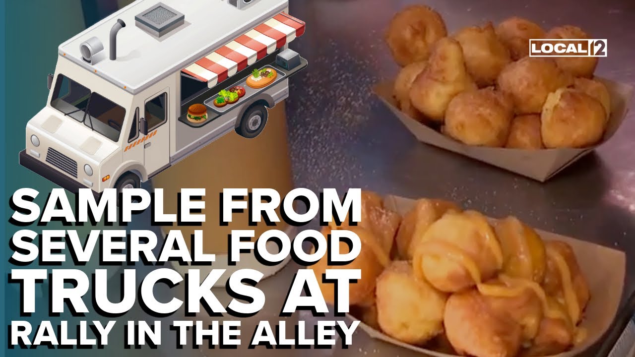 Sample from several food trucks at Rally in the Alley - YouTube