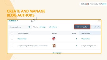 How to create and manage blog authors in HubSpot
