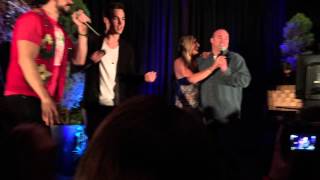 Micah Parker, Chris Wood & Chase Coleman singing "Love Shack" with Bob Somerhalder @ TVD Orlando