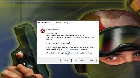 Counter Strike - ERROR - Microsoft Visual c++ Runtime Library - SOLUCIÓN- Anniversary Build
