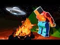 CAMPERS FIND UFO INVASION! - Brick Rigs Multiplayer Gameplay - Investigators Roleplay