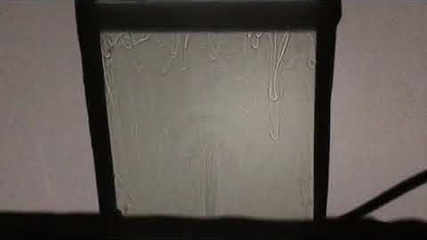 Home-made plume shadowgraph on the wall using syrup