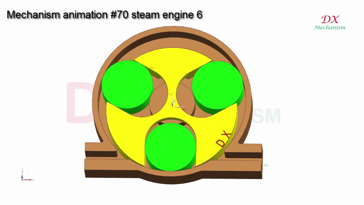 mechanism animation # 70 steam engine in action 2 - YouTube