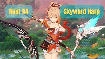 Yoimiya Skyward harp R1 vs Rust R4 comparison