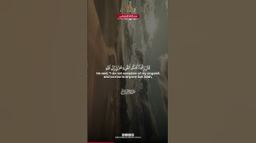 Surah Yusuf Verse 86 | سورة يوسف آية 86 |  Abdun Nasir Khan