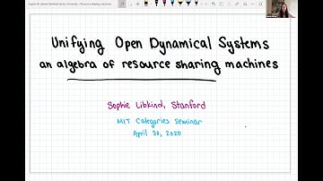 Sophie Libkind: Unifying open dynamical systems: An algebra of resource sharing machines