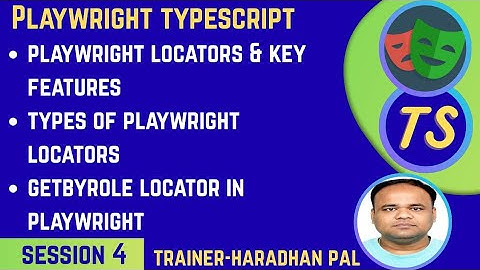 S#4: Playwright Locators, Key features, Types, Built-in & getByRole Locator - Playwright TypeScript