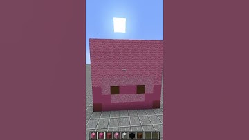 How to build a PIG FACE in Minecraft! (Pixel Art build tutorial) #shorts