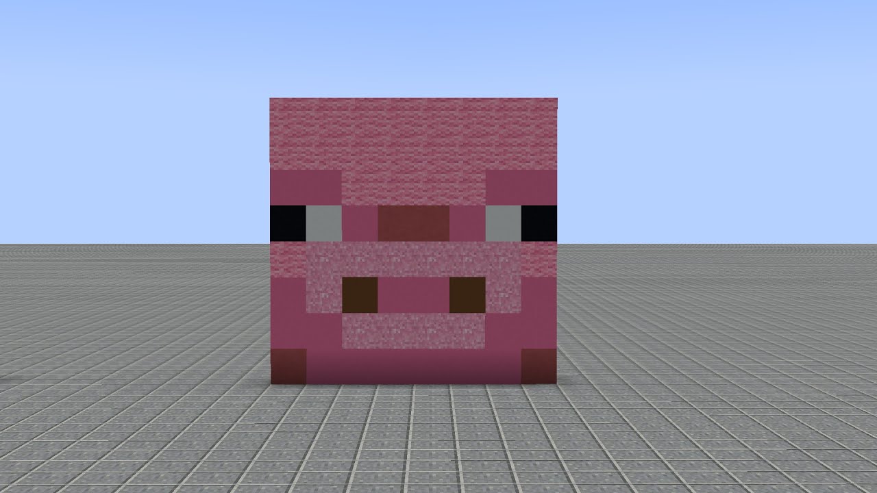 pig face minecraft pixel art