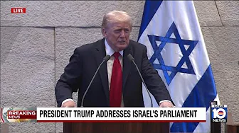 President Trump speaks in Israel after hostages are released