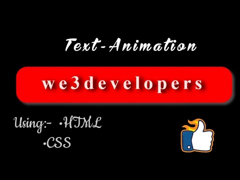Text animation using only HTML and CSS with source code
