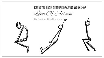 Line Of Action in gesture drawing explained by Krutitwa DhalSamanta, storyboard artist.