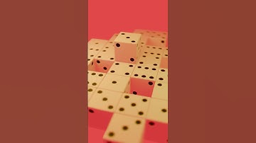 Cyclic Movement of Dice (cubes). Loop animation