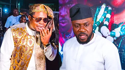 People Fighting Just To Snap With Odunlade Adekola At Femi Adebayo Premiere.Mr Macaroni Storms in