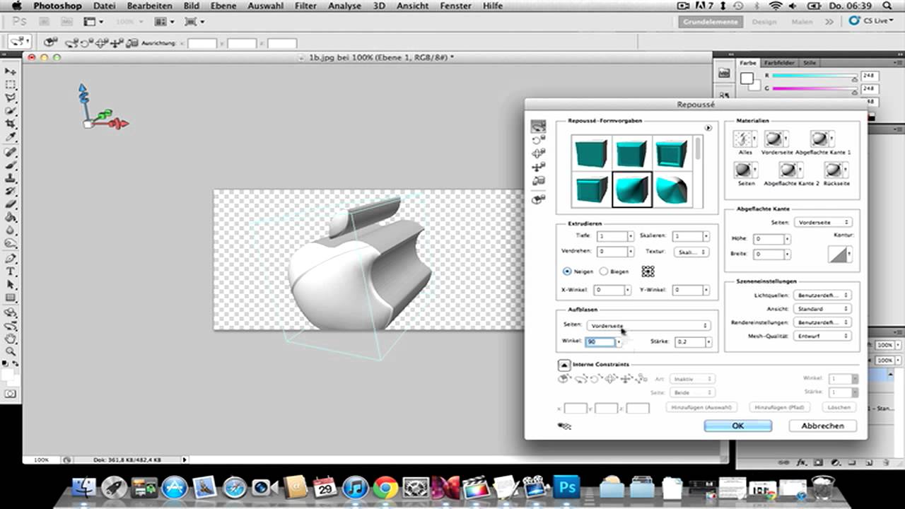 Photoshop Cs5 2d In 3d Verwandeln Youtube