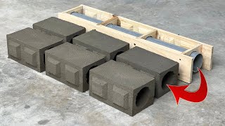 How to make molds and Cast bricks from wood molds  Simple and effective production 3 in 1