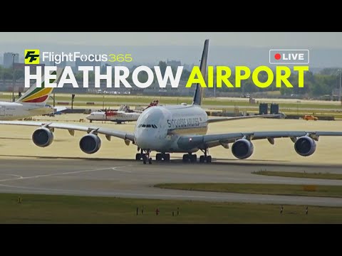 Heathrow Airport Live - WINDY Saturday 30th August 2025