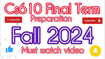 CS610 Final Term Preparation || Current Paper fall 2024 || #cs610 #Cs610_Final Term Fall 2024