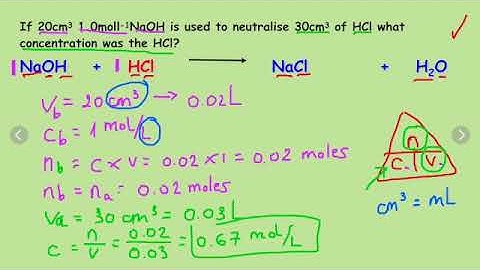 Nat 5 Unit 1 Chemistry - Titration Calculations (Method 2)
