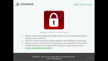 Open Source Firmware status on AMD platforms 2022 3rd Edition