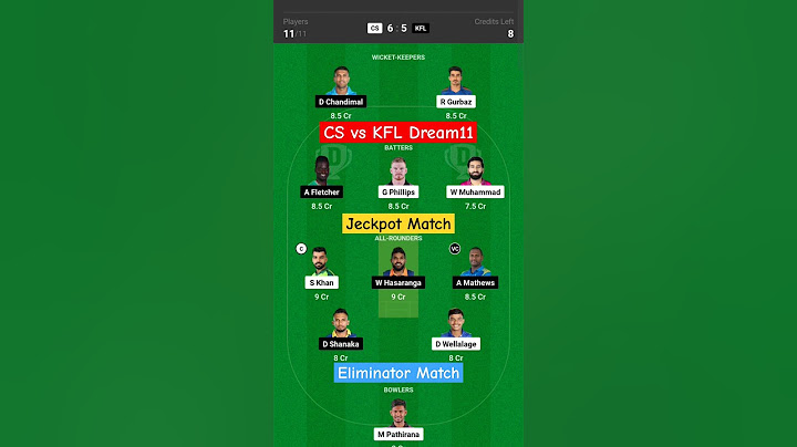 CS vs KF Dream11 Prediction Team Today || Eliminator || #shorts #lpl2024 #trending