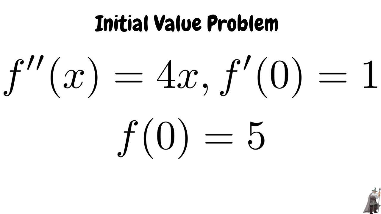 Calculus Solving a Differential Equation an Initial Value Problem - YouTube