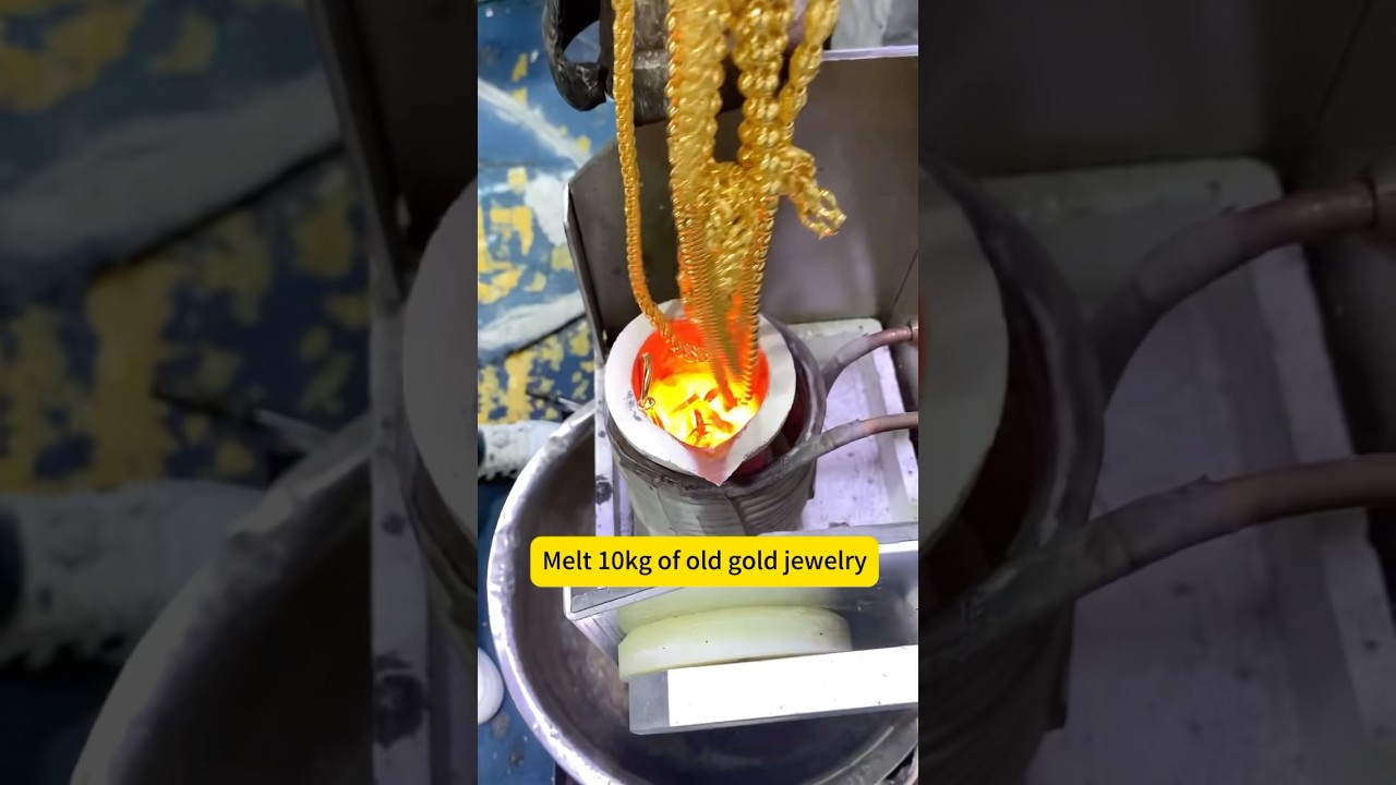 Wow 🤩Refining 10kg of old gold jewelry 