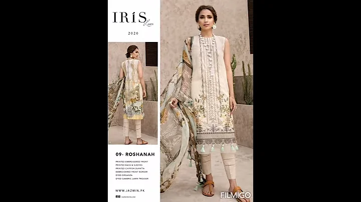 Jazmin 2020/lris Digital Printed Embroidered Lawn Collection 2020