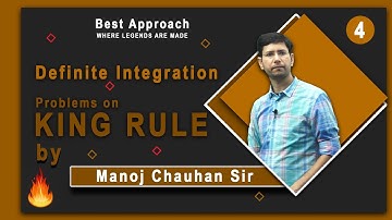 Problems on King Rule | Definite Integration by Manoj Chauhan Sir - Best Approach