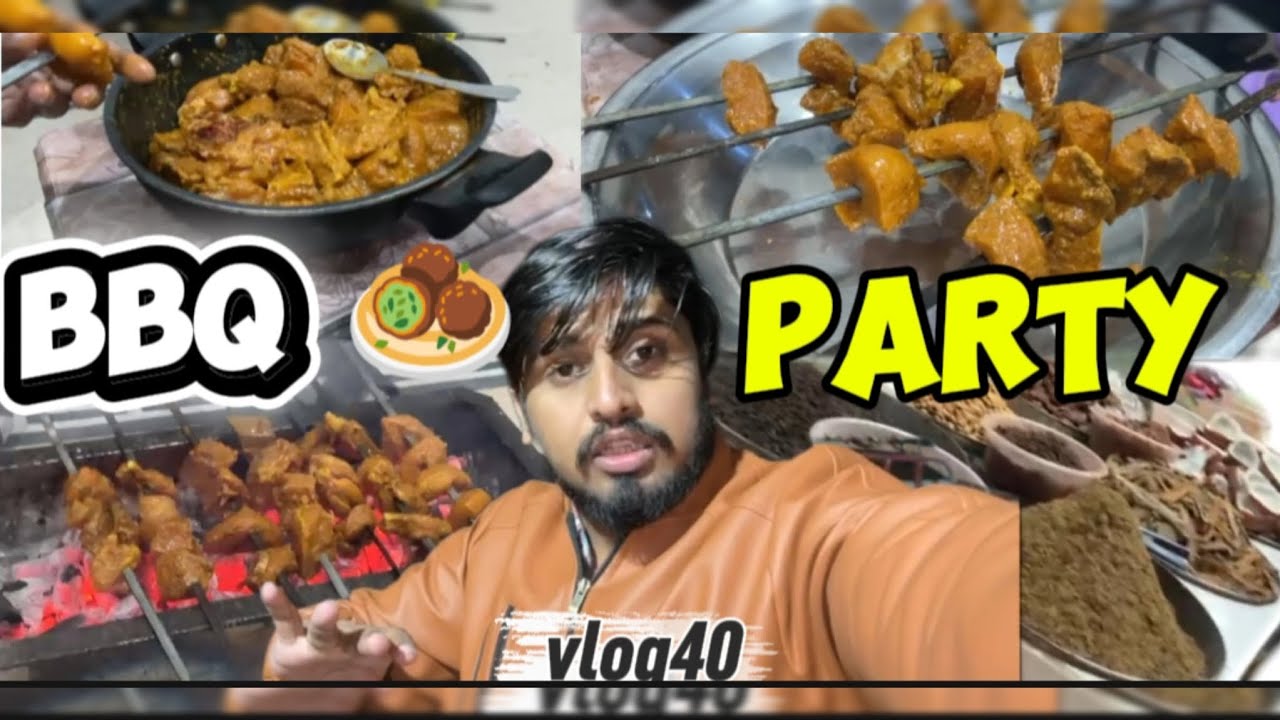 Barbeque party with family at home ||Achnk he prgom ban gya 