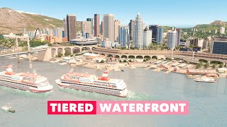 20 Minute Timelapse Of Designing A Tiered Waterfront In Cities Skylines