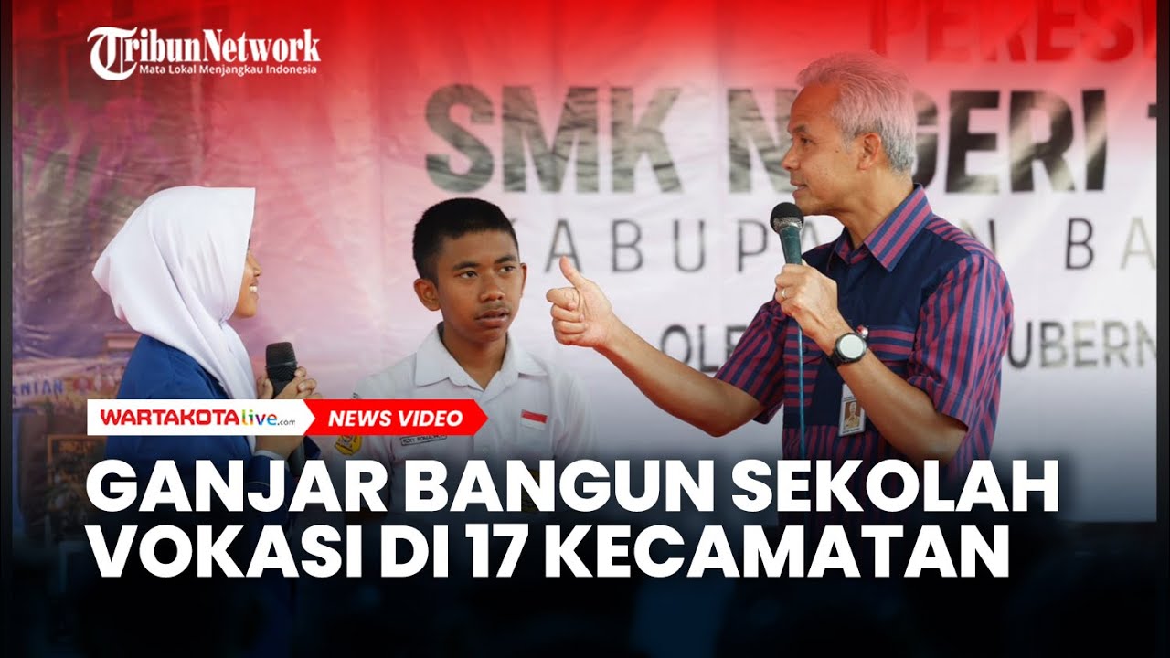 Ganjar Resmikan SMK Negeri 1 Pagentan, Jawab Persoalan Sistem Zonasi Saat PPDB