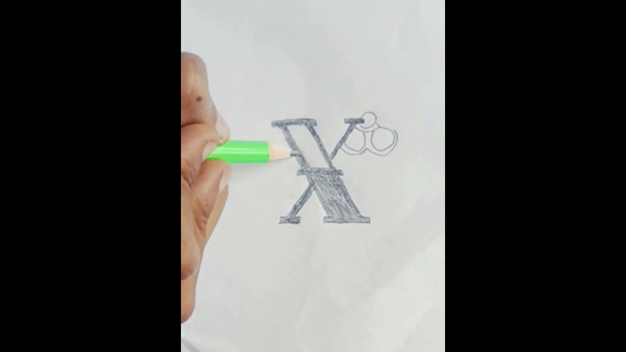 Logo letter x old school tattoo style Royalty Free Vector