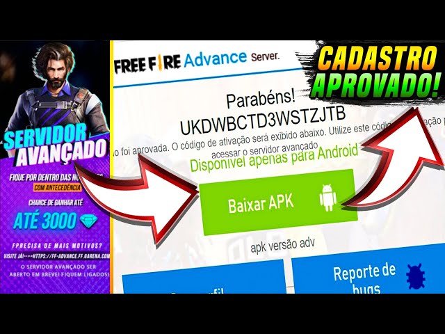 INÉDITO! CONSIGA AGORA FAZER PRÉ CADASTRO NO SERVIDOR AVANÇADO & SER  APROVADO NO FREE FIRE! 