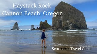 Visiting Haystack Rock at Cannon Beach, Oregon