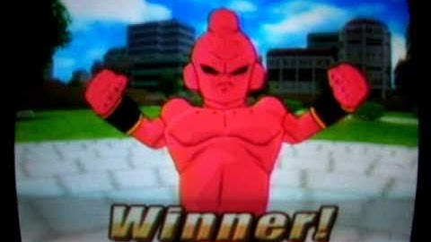 DBZ Budokai Tenkaichi 3 Kid Buu vs SSJ4 Goku SSJ4 Vegeta & Ultimate Gohan