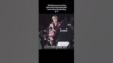 BTS showed great respect for ARMY, performs for ARMY during their break 🥇💜 #bts