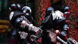Warhammer 40K Raven Guard & Iron Hands VS Necrons，Made by  @CaptainPioneer   【Stop Motion Animation】