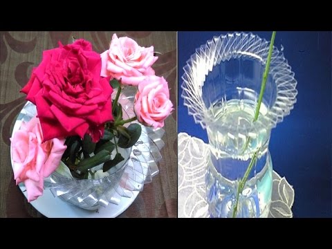 Cara Membuat Vas Bunga dari Botol Plastik
