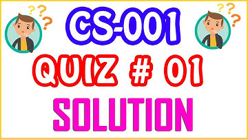 CS001 - VU-Computer Proficiency License | Quiz No 01 Live Solution Part 02