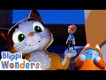 Blippi Meets a Fluffy Cat! | Magic Stories and Adventures for Kids | Moonbug Kids