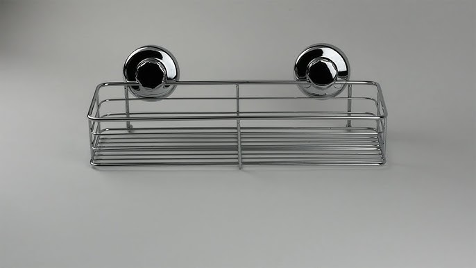 Rectangle Shower Caddy Shelf, Suction Cup, Aluminum Shower