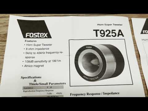   포스텍스 FOSTEX 슈퍼트위터 Super Tweeter T925A 모델 소개