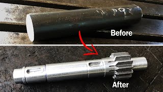 Making gear wheels - machining a gear shaft