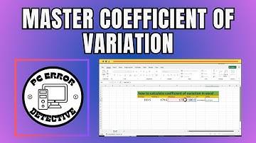 How to Calculate Coefficient of Variation in Excel - Full Guide [2025]